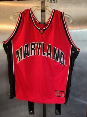 Maryland Terrapins Colosseum Basketball Jersey Mens XL Red Black